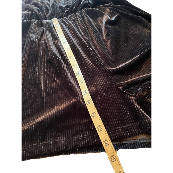 Wild Fable Romper Black Metallic Stripes Long Sleeve V-neck Velvet Sexy Witchy M - Picture 13 of 16